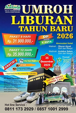 Promo Umroh Akhir Tahun 2025 Plus Liburan Awal Tahun 2026 salma tour
