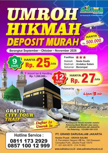 Solusi Umroh Hemat 2026 Booking Seat Hanya 500 Ribu Rupiah